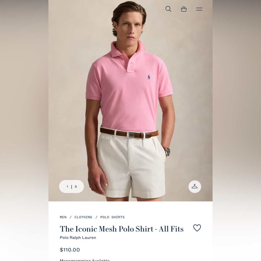 Ralph Lauren Pink Polo Shirt